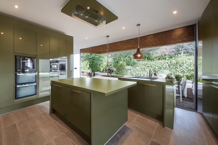 Omarket Aria Living 3 χρώμα Λακέ Λαδί έπιπλα κουζίνας 10 Μέτρα συνολικα τρέχον μέτρα Omarket-65651226
