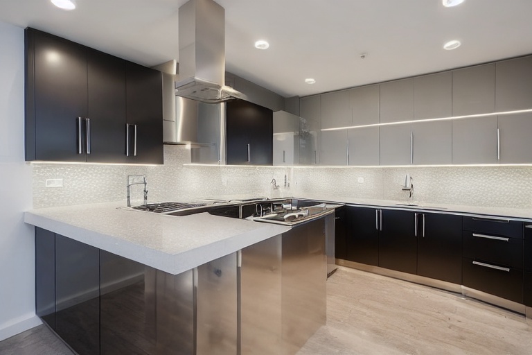 Omarket Urban Home 3 χρώμα Γυαλιστερό Ανοξείδωτο έπιπλα κουζίνας 10 Μέτρα συνολικα τρέχον μέτρα Omarket-65651167