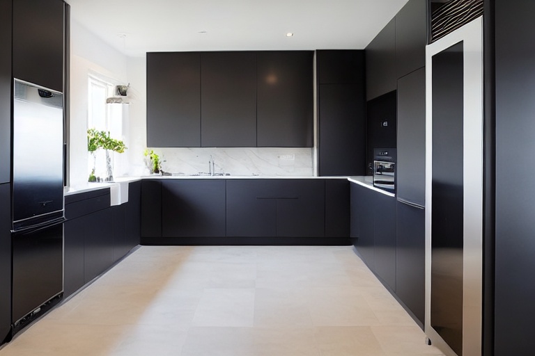 Omarket Loft Plus 3 χρώμα Λακέ Μαύρο Ματ έπιπλα κουζίνας 10 Μέτρα συνολικα τρέχον μέτρα Omarket-65651151