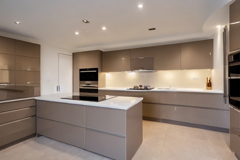Omarket Riviera Living 3 χρώμα Λακέ Μπεζ Ανοιχτό έπιπλα κουζίνας 10 Μέτρα συνολικα τρέχον μέτρα Omarket-65651026