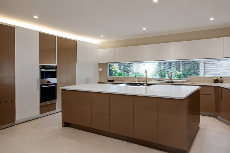 Omarket Athena Living 3 χρώμα Λακέ Μπεζ Ανοιχτό έπιπλα κουζίνας 10 Μέτρα συνολικα τρέχον μέτρα Omarket-65650926