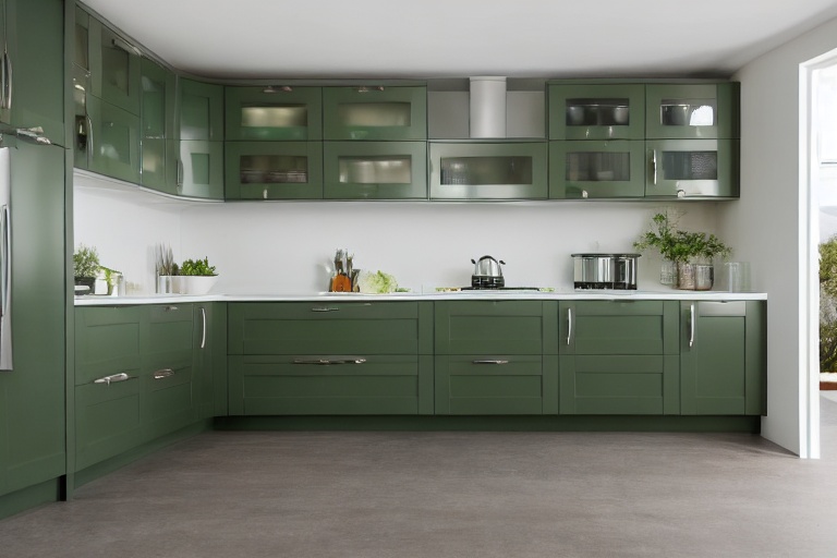 Omarket Aegean Living 3 χρώμα Λακέ Σάλβια έπιπλα κουζίνας 10 Μέτρα συνολικα τρέχον μέτρα Omarket-65650786