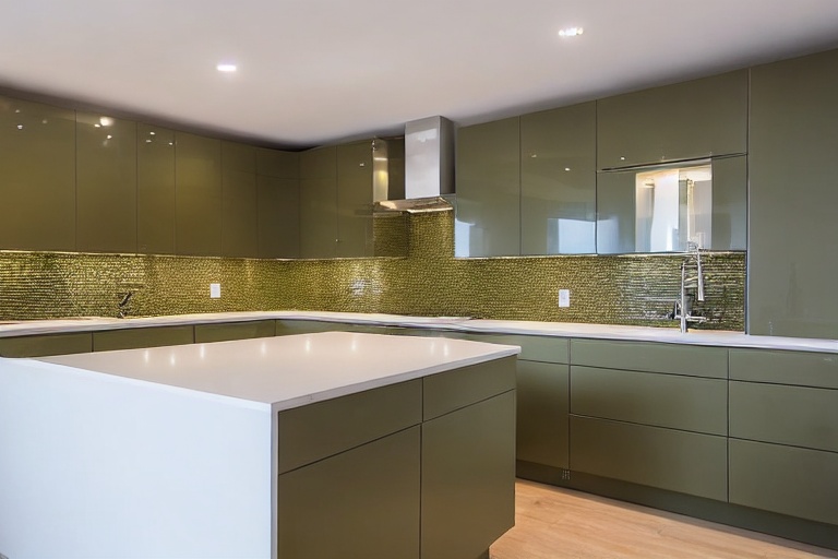 Omarket Eterna Home 3 χρώμα Λακέ Λαδί έπιπλα κουζίνας 10 Μέτρα συνολικα τρέχον μέτρα Omarket-65650687