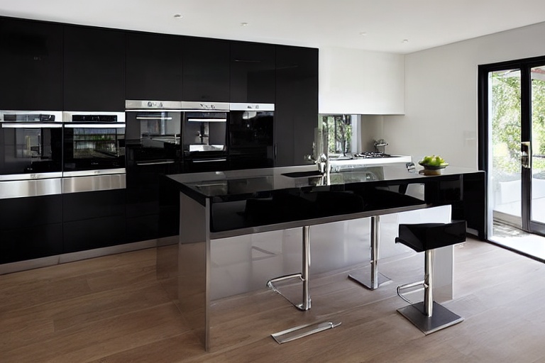 Omarket Matrix Home 3 χρώμα Λακέ Μαύρο Γυαλιστερό έπιπλα κουζίνας 10 Μέτρα συνολικα τρέχον μέτρα Omarket-65650527