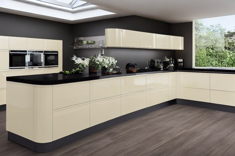 Omarket Torino Design 4 χρώμα Λακέ Κρεμ Γυαλιστερό έπιπλα κουζίνας 10 Μέτρα συνολικα τρέχον μέτρα Omarket-65650408