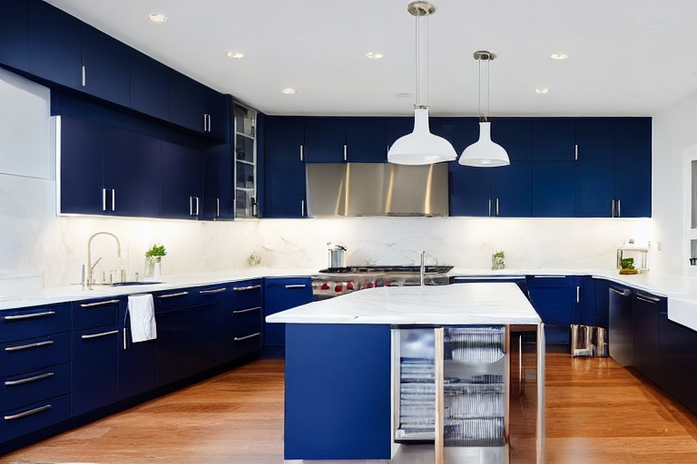 Omarket Torino Elegance 4 χρώμα Νησί Μπλε & Λευκό Περίμετρος έπιπλα κουζίνας 10 Μέτρα συνολικα τρέχον μέτρα Omarket-65650399