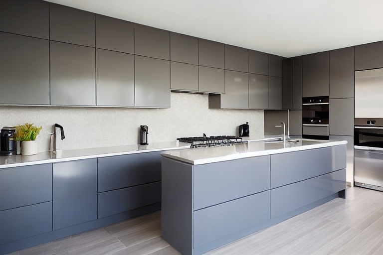 Omarket Aurora Living 4 χρώμα Λακέ Γκρι Μεσαίο έπιπλα κουζίνας 10 Μέτρα συνολικα τρέχον μέτρα Omarket-65650286