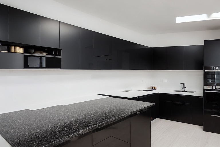 Omarket Elite Living 4 χρώμα Λακέ Μαύρο Ματ έπιπλα κουζίνας 10 Μέτρα συνολικα τρέχον μέτρα Omarket-65650206
