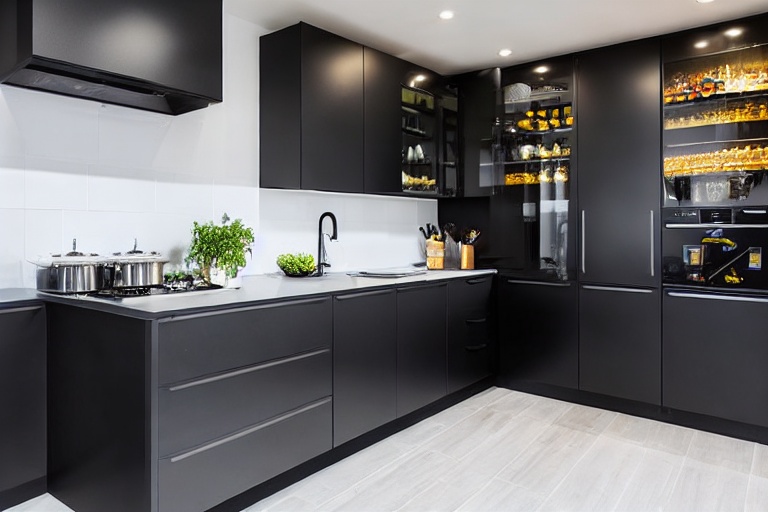 Omarket Loft Select 4 χρώμα Μαύρο Μεταλλικό Ματ έπιπλα κουζίνας 10 Μέτρα συνολικα τρέχον μέτρα Omarket-65650143