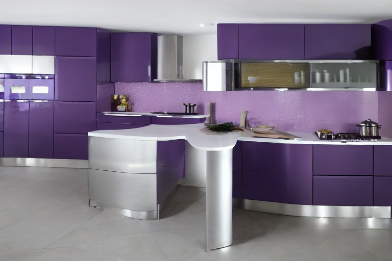 Omarket Venezia Signature 4 χρώμα Λακέ Λεβάντα έπιπλα κουζίνας 10 Μέτρα συνολικα τρέχον μέτρα Omarket-65650042