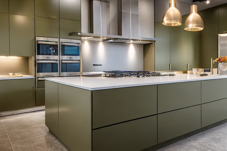 Omarket Riviera Prime 4 χρώμα Λακέ Λαδί έπιπλα κουζίνας 10 Μέτρα συνολικα τρέχον μέτρα Omarket-65650032