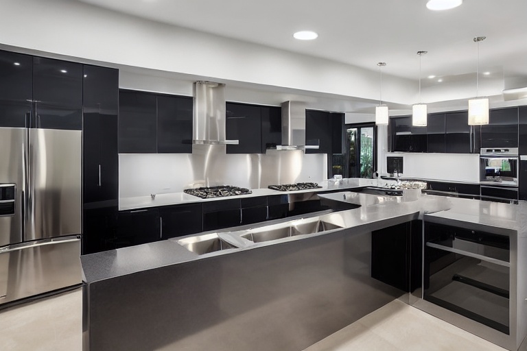 Omarket Toscana Home 4 χρώμα Γυαλιστερό Ανοξείδωτο έπιπλα κουζίνας 10 Μέτρα συνολικα τρέχον μέτρα Omarket-65650007
