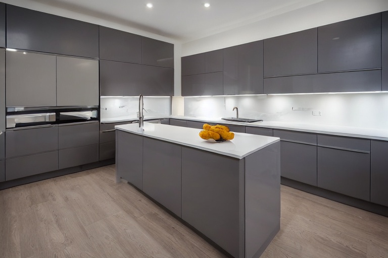 Omarket Valencia Modern 4 χρώμα Λακέ Γκρι Ανοιχτό έπιπλα κουζίνας 10 Μέτρα συνολικα τρέχον μέτρα Omarket-65649984